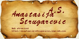 Anastasija Strugarević vizit kartica